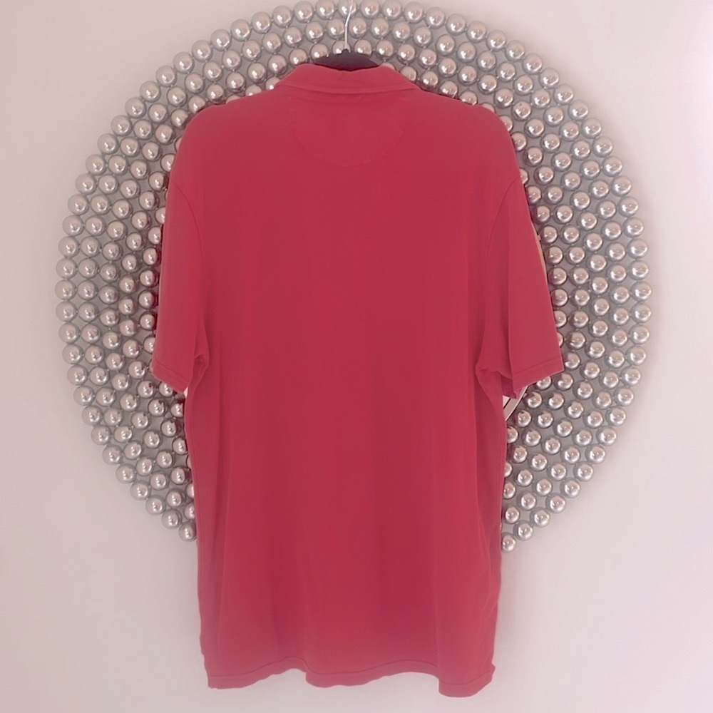 Johnnie-O Surfside Garment Dyed Pique Polo Shirt in Malibu Red - Picture 4 of 5